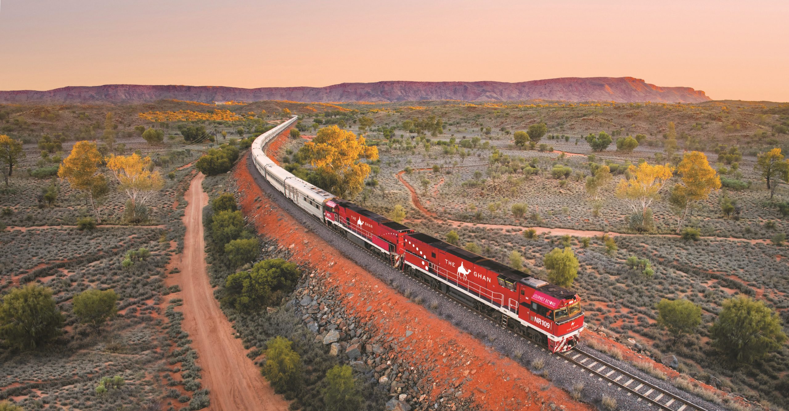 The Ghan Train, MacDonnell Ranges, Australia